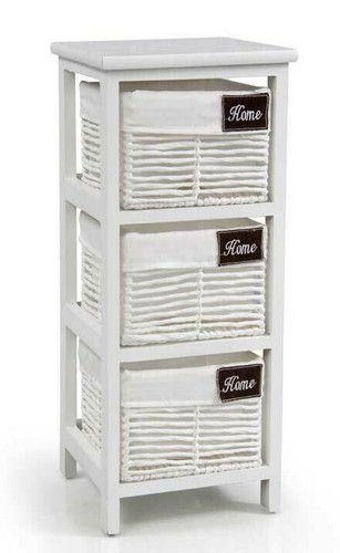 Cassettiera cassetti vimini - cassettiera,