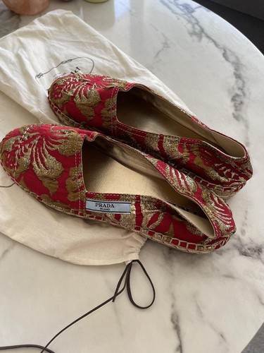 Prada broccato espadrillas