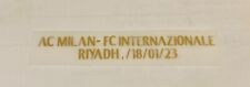 Toppa patch Scritta Finale Supercoppa Riyad Inter Milan 2023 Calcio 18/01/2023