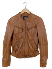 SLUISLEDER Giacca in pelle Donna Giacca Taglia IT 38 marrone stile casual