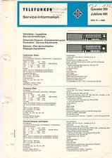 Telefunken Service Schemi elettrici Gavotte 301 Anniversari 401 B1333