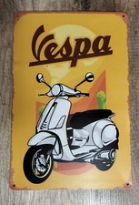 VESPA PIAGGIO TARGA  METALLO STAMPATO INSEGNA B VINTAGE REPLICA 20x30cm