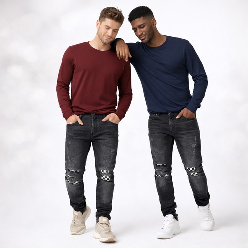 Jeans uomo slim fit - uomo, nero