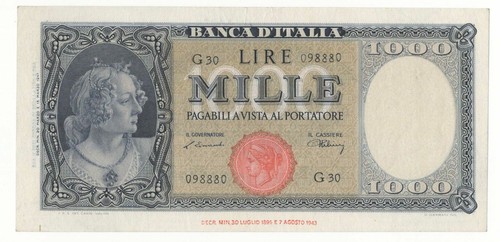 1000 lire italia - ornata, di