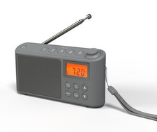 Radio portatile i-box Spectrum AM/FM batteria ricaricabile e ricarica USB grigio