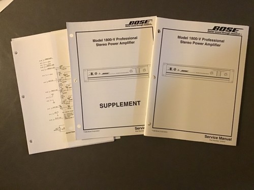 Bose manuale servizio - bose, di