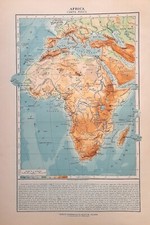 Carta geografica antica AFRICA