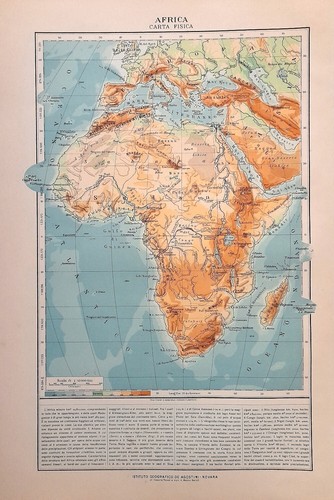Carta geografica antica africa - geografica,