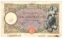 ITALY 1940 500 LIRE BANKNOTE