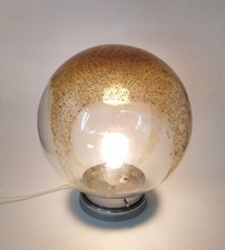 ♥ ENORME LAMPADA SFERA BOULE VINTAGE VETRO MURANO ORO BROTTO DESIGN VEART NASON