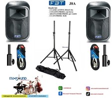FBT JOLLY J8A 2V KIT 2 CASSA ATTIVA 200W + 2 STATIVI PROEL e BORSA + 2 CAVI XLR