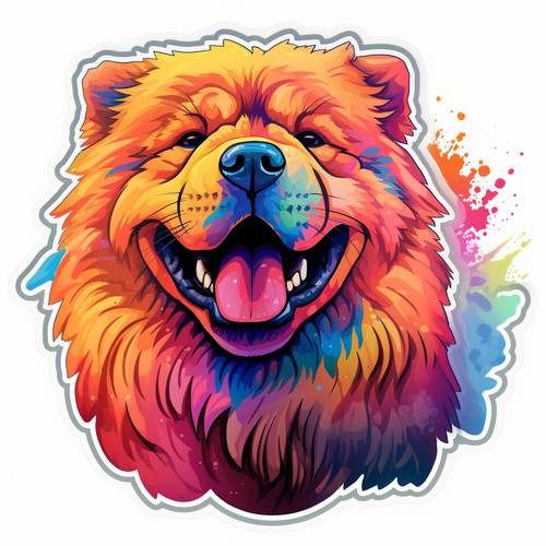 Adesivo auto chow 9 - adesivo, chow-chow
