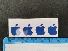 4 Adesivi In Vinile Blu Lucido