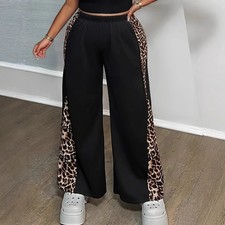 Black Loose Leopard Print