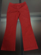 PANTALONI DONNA ILARY VINTAGE ANNI 2000 COLORE ROSSO SCURO TAGLIA 44