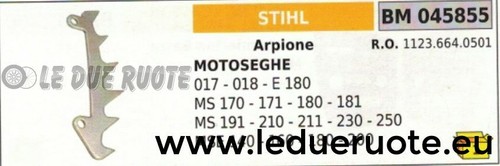 11296640500 arpione artiglio - 11296640500,