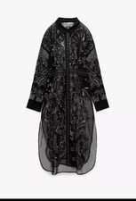 Blusa zara longline tulle - zara,