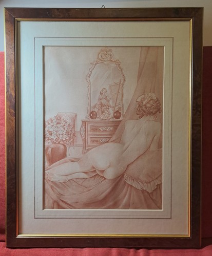 Disegno antico sanguigna su - disegno,