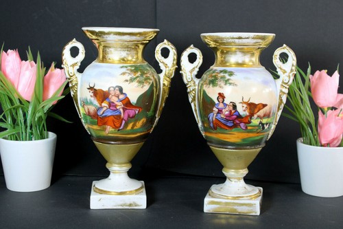 Antica coppia vasi porcellana - vasi,