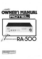 Manuale di istruzioni Operating Instructions per Rotel RA-500 