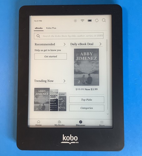 Black 2gb kobo glo ereader - black,