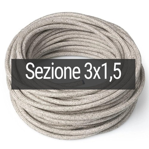Cavo elettrico tessile lino - tessile,