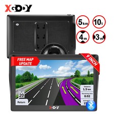 XGODY 9'' BT Navigatore satellitare GPS Navigazione Camion Bus Mappe Europa 2024