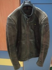 BLAUER GIUBBOTTO UOMO VERA PELLE NERO MODELLO BIKER usato Taglia L