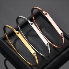 Bracciale Acciaio Braccialetto con nome incisione personalizzata  Idea Regalo