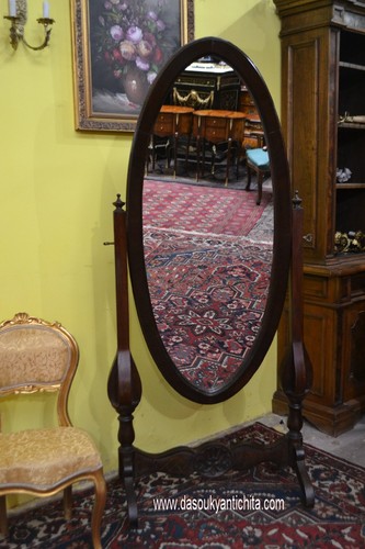 Specchiera ovale basculante - , da