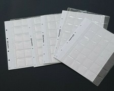 5 PAGINE FOGLI  FOGLI X ALBUM RACCOGLITORE PORTA MONETE A 30 TASCHE Masterphil