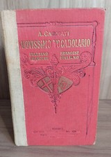 Vocabolario francese A. Caricati del 1932 Italiano-Francese / Francese-ltaliano