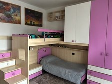 cameretta bambina bianca e rosa