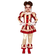 Costume clown carnevale bambina vestito Guirca pagliaccia assassino horror 5-12