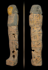 Autentica statua in legno Ushabti antico egizio egizio antico il servo a.C.