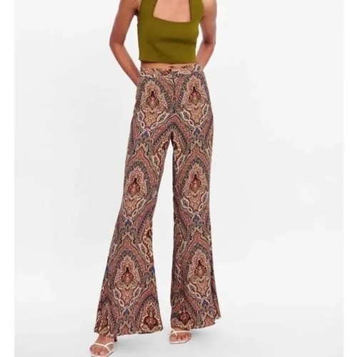 Zara printed flared - flared, pants
