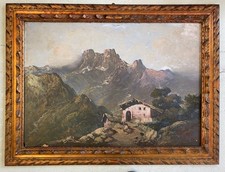 Grande antico dipinto - antico, f