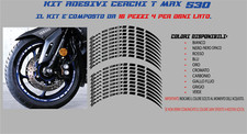 Adesivi  Kit cerchi RUOTE moto strisce YAMAHA T MAX 530 tmax scooter VARI COLORI
