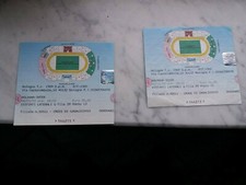 **VENDO 4 BIGLIETTI STADIO BOLOGNA-INTER-STAGIONE 2002/03 - CALCIO -SERIE A**