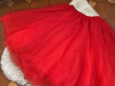 Soffice gonna in tulle, Color rosso