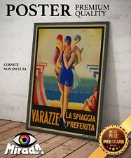 copia d'autore POSTER locandina vintage VARAZZE Liguria Savona mare estate