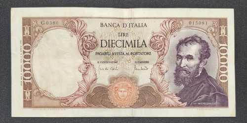 10000 lire michelangelo - 10000,