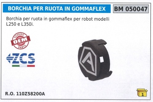 Borchia per ruota gommaflex - borchia,