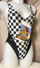 💎 COSTUME BAGNO VINTAGE INTERO BEACHWEAR Tg.44 M MARE DONNA DAVID ITALY