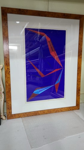Quadro astratto dipinto mano - a,