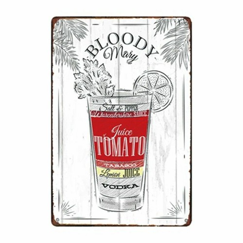 Targa bloody mary drink stampa