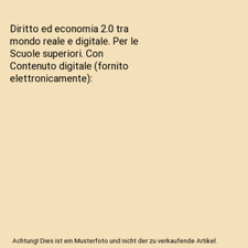 Diritto ed economia 2.0 tra