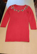 TUBINO VINTAGE ANNI '90 COLORE ROSSO ELASTICIZZATO TAGLIA 40 USATO