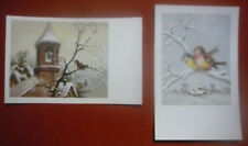 2  CARDS - BUON NATALE - PETTIROSSI - INTONSE