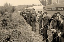 Military male Soldiers stop